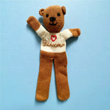 Handknit organic cotton Grandma Teddy Bear