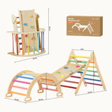 Montessori Pikler Triangle indoor wooden kids climbing set