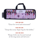 Princess Crayon Wallet with crayons and a coloring pad, a compact toy for travel