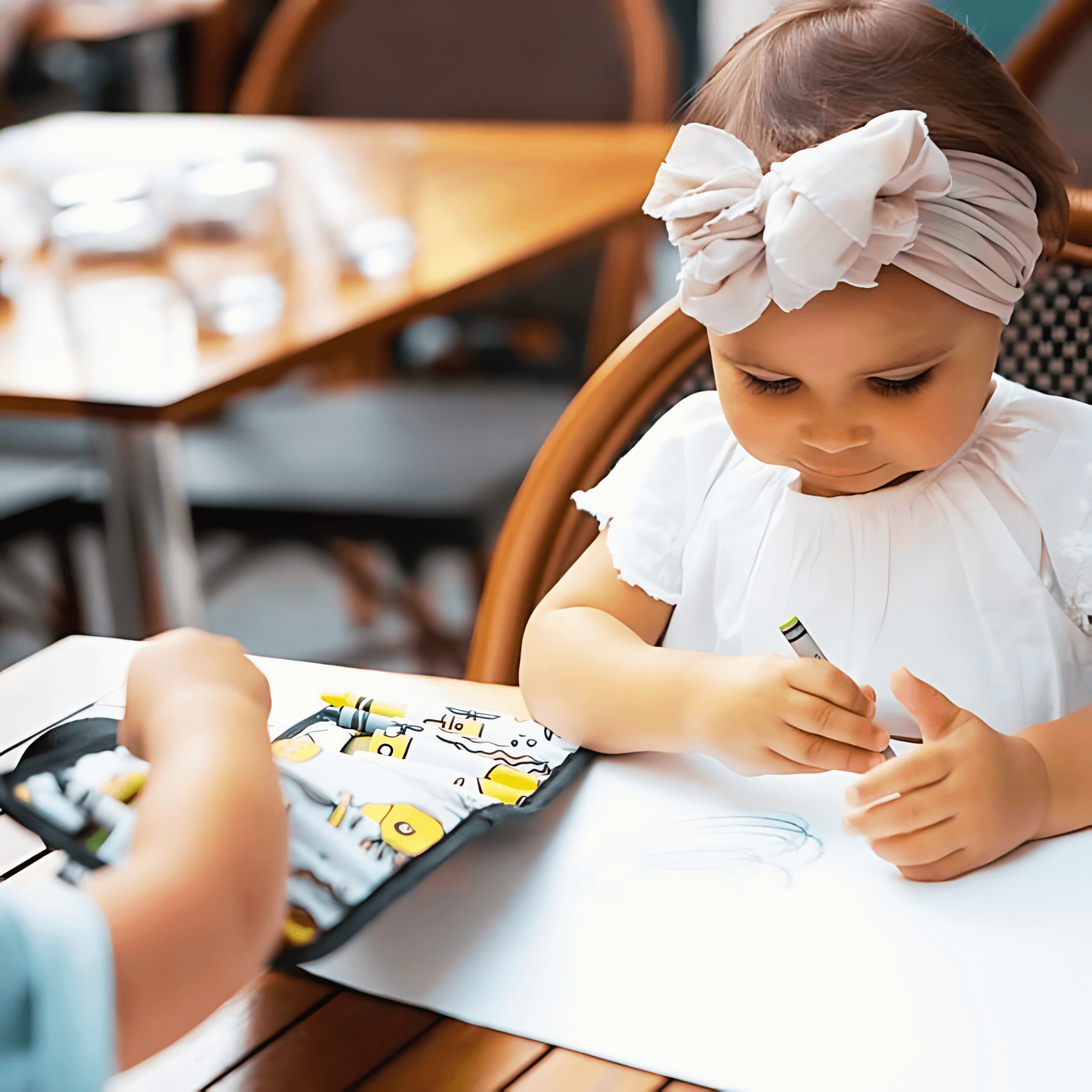 Crayon Wallet with crayons and a coloring pad, a compact toy for travel