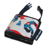 Superhero Crayon Wallet with crayons and a coloring pad, a compact toy for travel