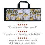 Yellow Submarine Crayon Wallet with crayons and a coloring pad, a compact toy for travel