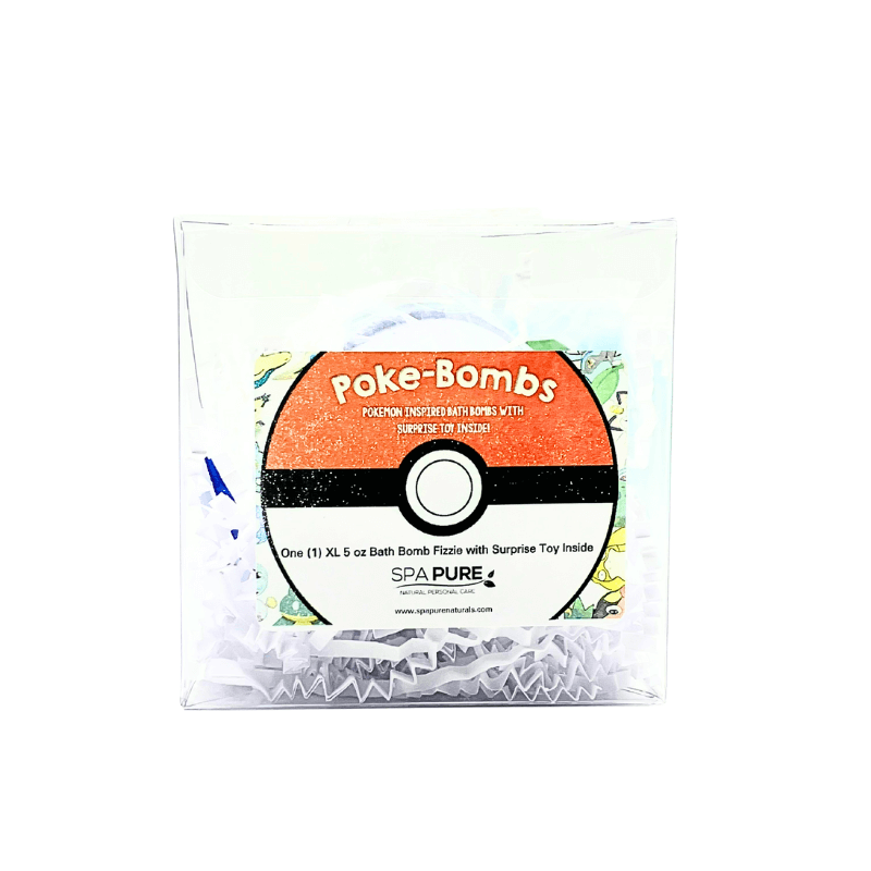 Bath bomb with Pokémon inside