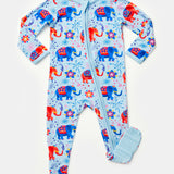 Soft & Stretchy Zipper Footie - Diwali Celebration