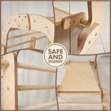 Indoor Wooden Playground for Children - Climbing net, ladder and slide