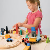 Wooden Town Train Set
