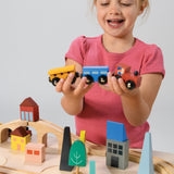 Wooden Town Train Set