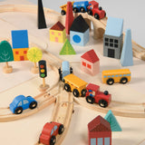 Wooden Town Train Set