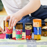 Diverse Friends Magnetic Building Doll Set