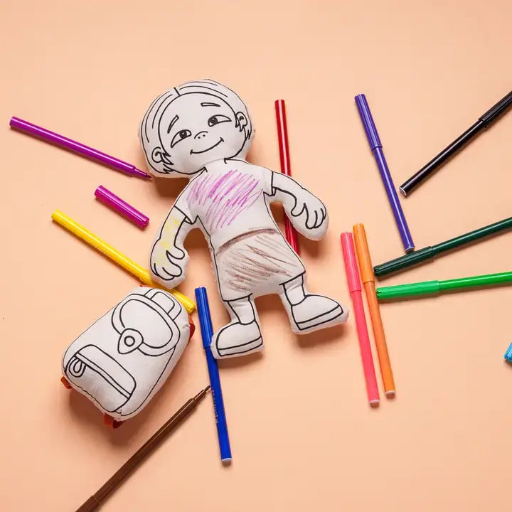 Gender Neutral Montessori Inspired Color Me Doll from Kiboo Kids