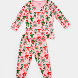Long Sleeve Pajama Set - Candy Canes