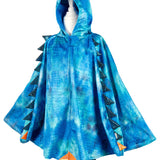 Blue Dragon Costume Cape for Kids - Carnival & Festive Use - sz 4–7 yrs