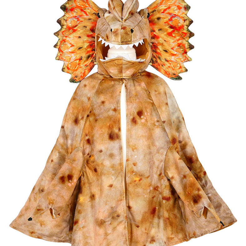 Dilophosaurus Dragon Costume Cape for Kids - Carnival & Festive Use - sz 4–7 yrs