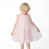 Soft Pink - Velour - Tulle Dress