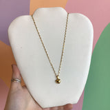 Delicate Heart Bobble Titanium Necklace