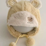Children's Bear Ear Fluffy Hat