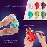 OKTO Little Worlds — Mommy Troll — Foam Air‑Dry Clay Wooden Art Kit (~8.3″ Square) — Ages 8+