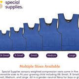WEIGHTED - Sensory Compression Vest for Kids with Processing Disorders ADHD and Autism Calming and Supportive with Adjustable Weight Fit