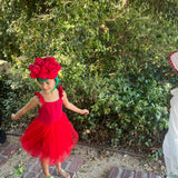 Red Rose Costume with Tutu