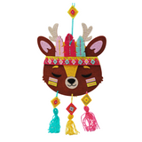 APLI Krapli - APLI Krapli Felt Wall Flag Sewing Kit Deer Precut Felt Thread & Safe Needle Ages 6+