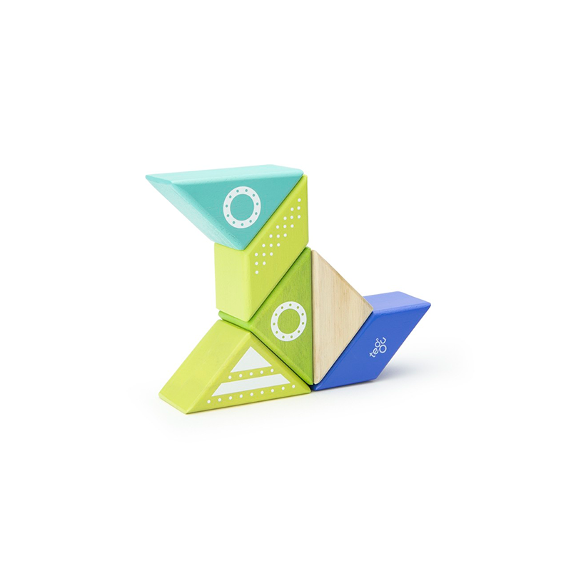 Travel Pals - Spaceship Magnetic Wooden Blocks 6 pieces