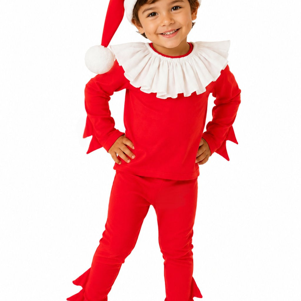 Red Holiday Elf Costume, Santa Costume