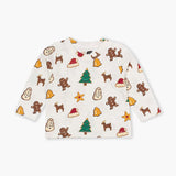 Long Sleeve Slub Jersey Crewneck Tee - Holiday Cookies