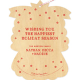 Angel Custom Holiday Ornament Card - Wood or Paper