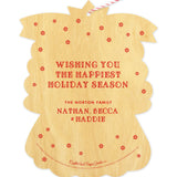 Angel Custom Holiday Ornament Card - Wood or Paper