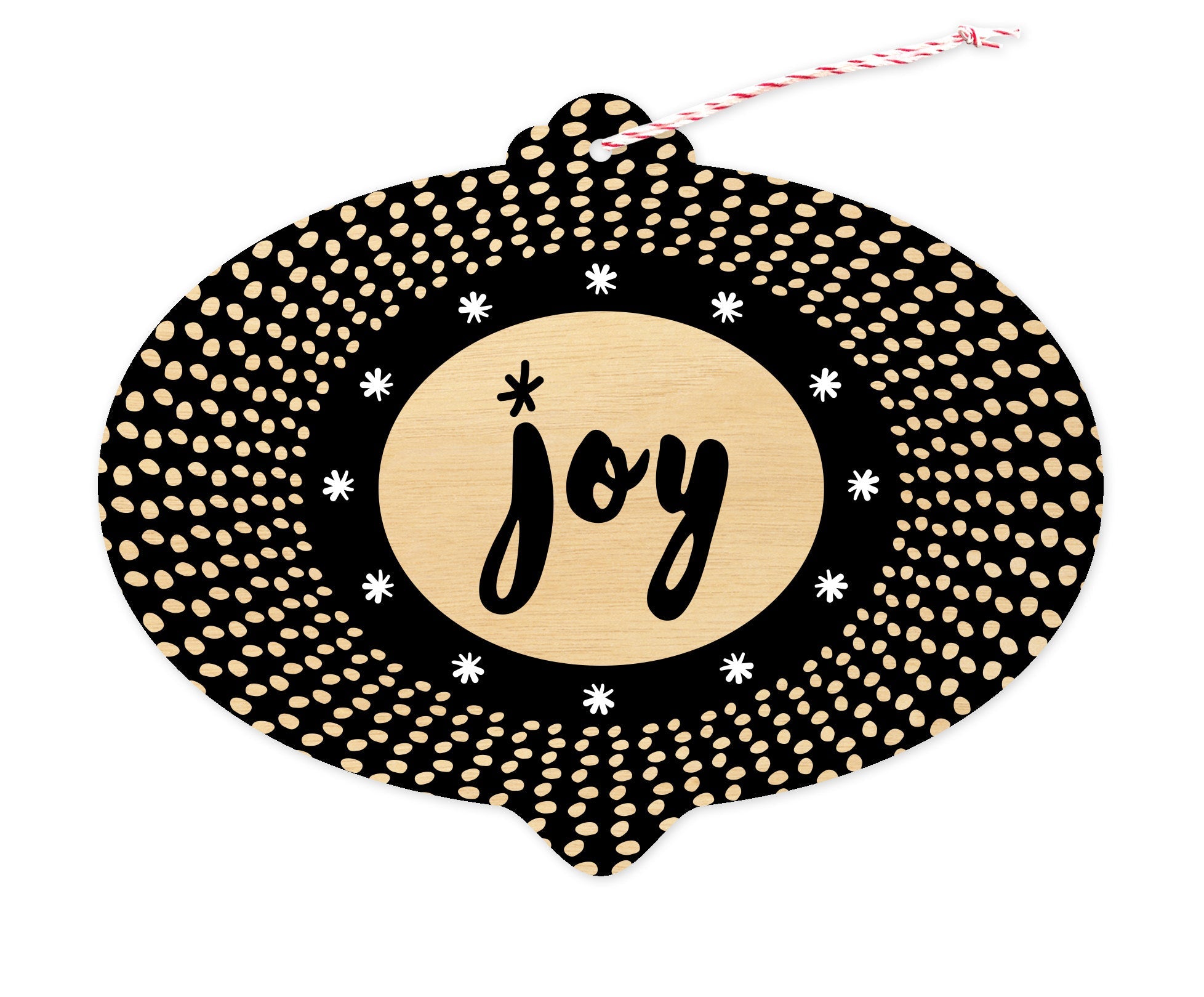 Burst of Joy Custom Holiday Ornament Card - Wood or Paper