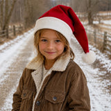 No Plastic Family Santa Hat | Organic Cotton, Hemp, and Fur