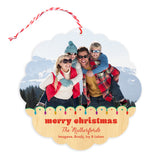 Christmas Lights Custom Holiday Ornament Card - Wood or Paper