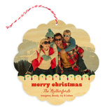 Christmas Lights Custom Holiday Ornament Card - Wood or Paper