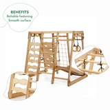 6 in 1 Indoor Jungle Gym for Toddler: Swings Set, Slide Board, Rope, Stairs