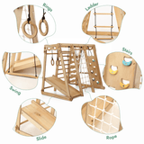 6 in 1 Indoor Jungle Gym for Toddler: Swings Set, Slide Board, Rope, Stairs