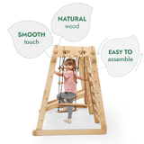 6 in 1 Indoor Jungle Gym for Toddler: Swings Set, Slide Board, Rope, Stairs