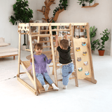6 in 1 Indoor Jungle Gym for Toddler: Swings Set, Slide Board, Rope, Stairs