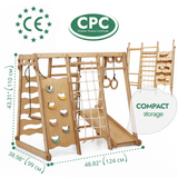 6 in 1 Indoor Jungle Gym for Toddler: Swings Set, Slide Board, Rope, Stairs