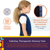 WEIGHTED - Sensory Compression Vest for Kids with Processing Disorders ADHD and Autism Calming and Supportive with Adjustable Weight Fit