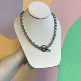 Oversized Toggle Clasp Titanium Necklace