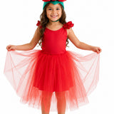 Red Rose Costume with Tutu