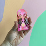 Acrylic Lightning Bolt Earrings