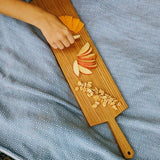 Long Charcuterie Board in White Oak | Narrow Snack Board