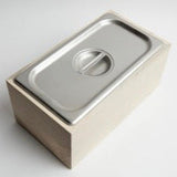 Countertop Compost Bin - Noaway© in Magnolia Wood and Stainless Steel