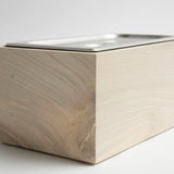 Countertop Compost Bin - Noaway© in Magnolia Wood and Stainless Steel