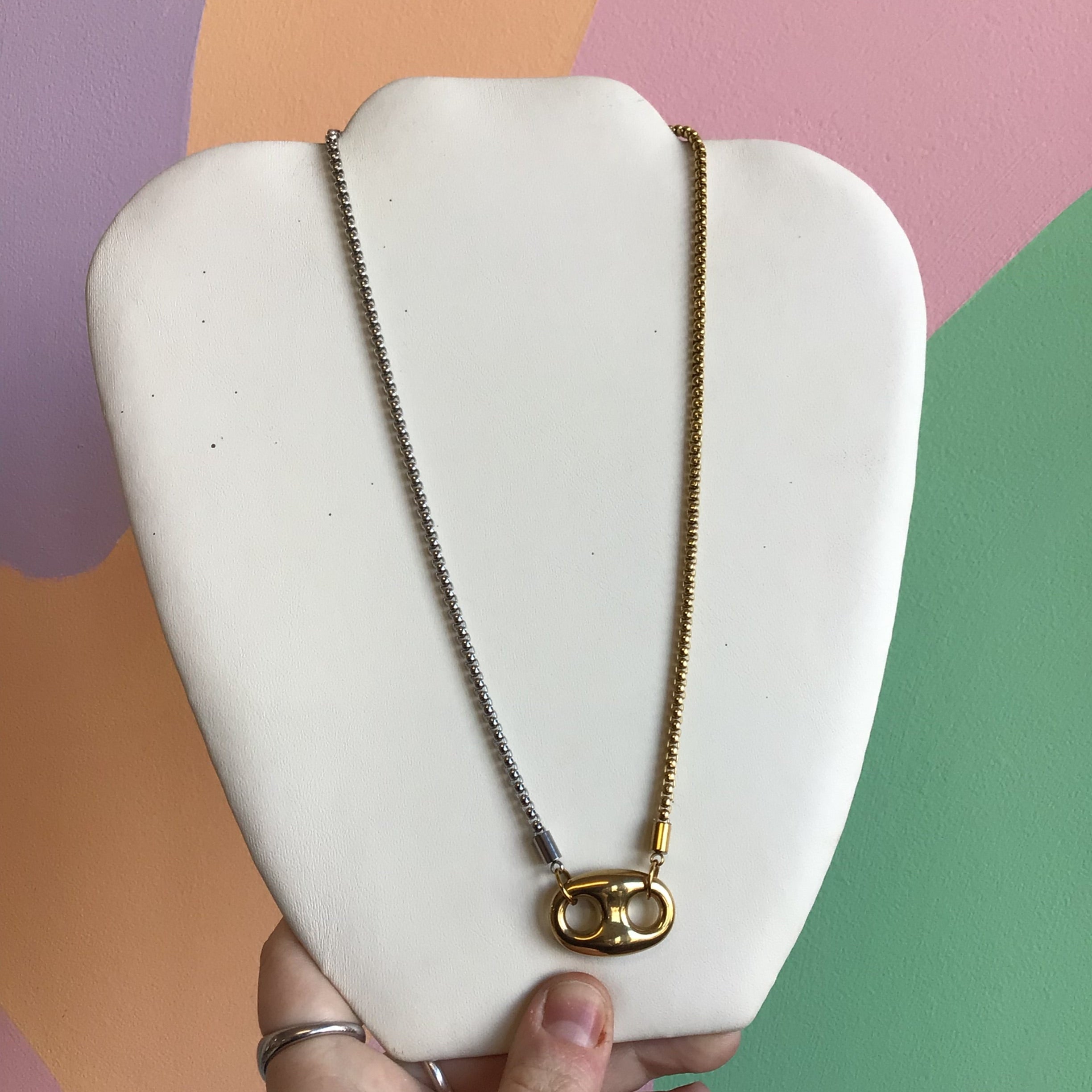 Mixed Metal Intense Titanium Necklace