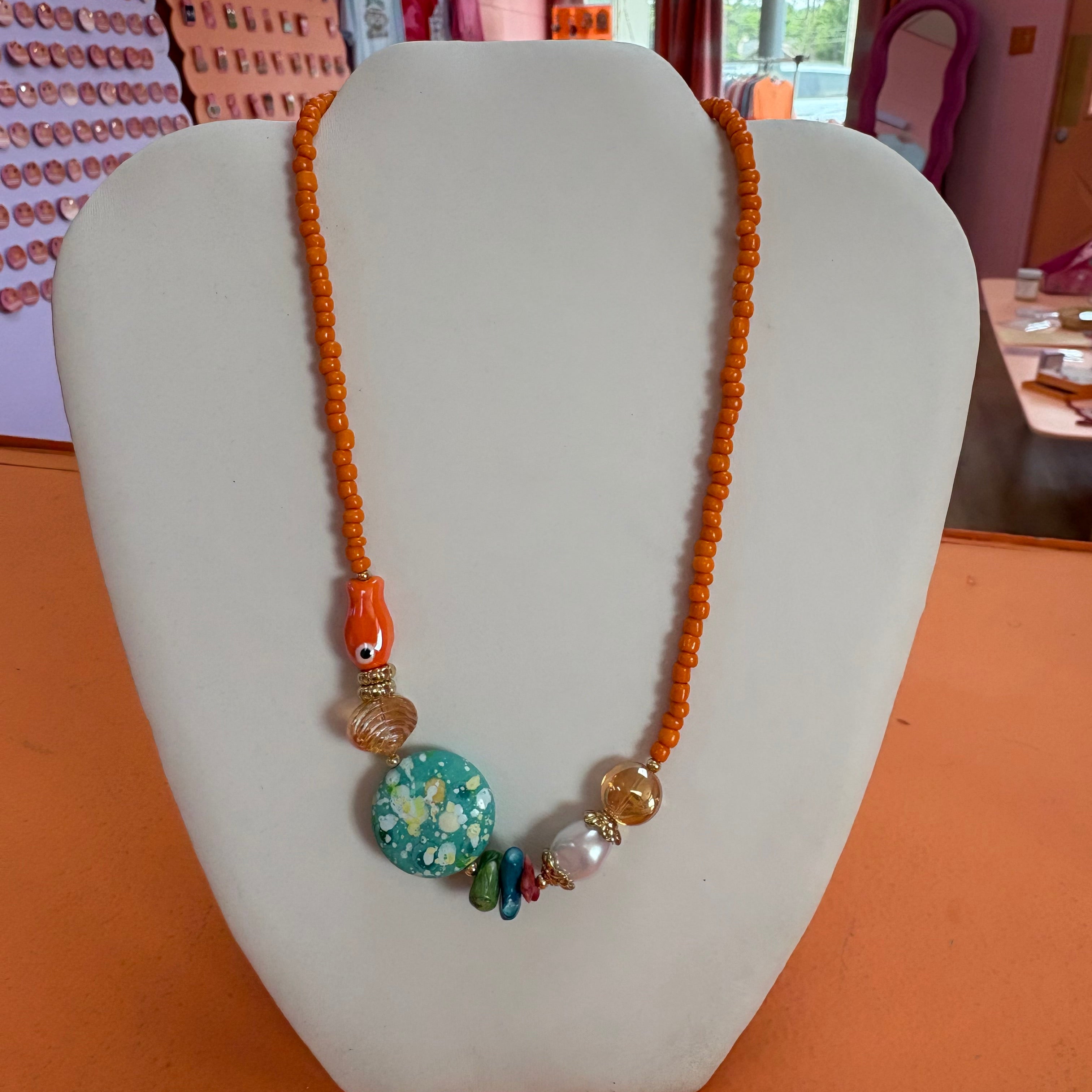 Summer Sunshine Beaded Necklace