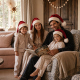 No Plastic Family Santa Hat | Organic Cotton, Hemp, and Fur