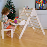 Versatile Montessori Climbing Set with Folding Table and Chair