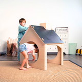 Wooden montessori play house for children